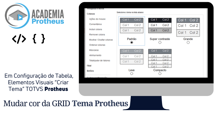 Como mudar a cor GRID do Totvs Protheus 12 (Tema)?