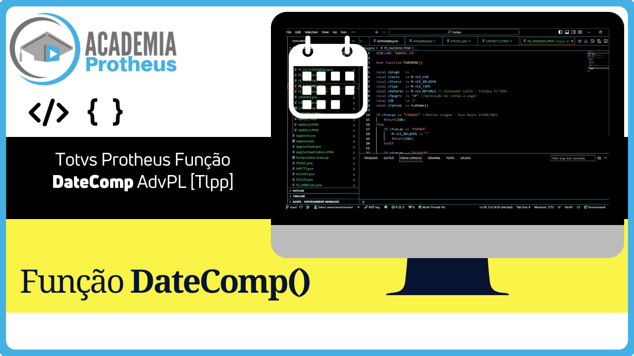 Totvs Protheus Função DateComp AdvPL [Tlpp]